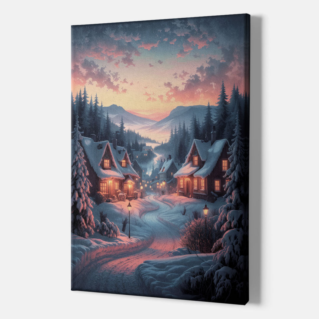 Burlington Snowy Winter Scenes - Canvas Wall Art Indoor