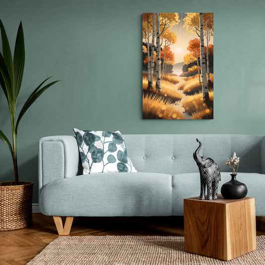 Aspen Sunrise Glow - Canvas Wall Art Living Room