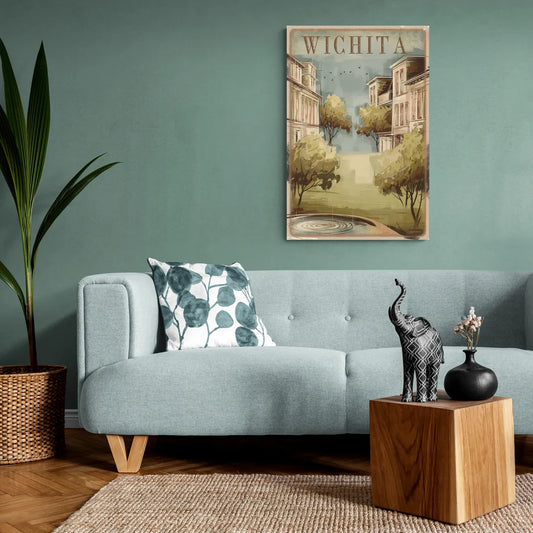 Wichita Vintage Aesthetic - Canvas Wall Art Living Room