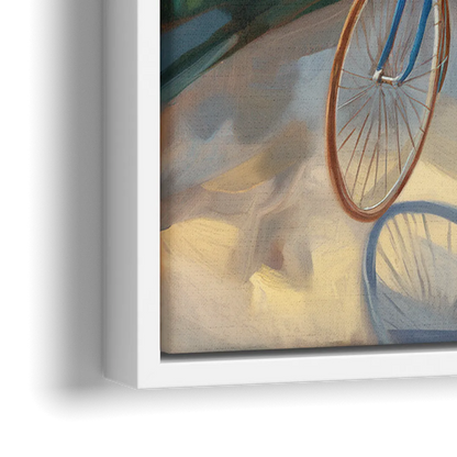 Mackinac Island Bicycle Path - Close-Up White Frame Canvas