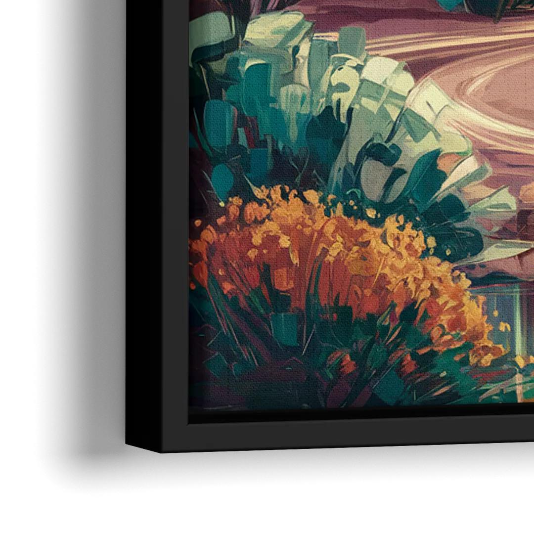 Las Vegas Desert Oasis - Close-Up Black Frame Canvas