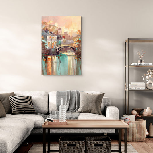 New Hope Artistic Skyline - Canvas Wall Art Living Room