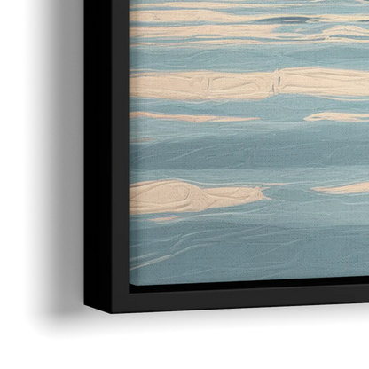 Detroit Riverwalk Serenity - Close-Up Black Frame Canvas