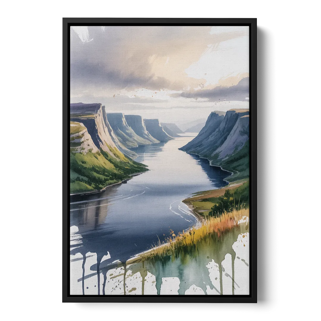 Gros Morne Fjords - Black Frame Canvas