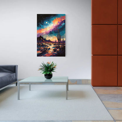 Tucson Night Sky - Canvas Wall Art Living Room