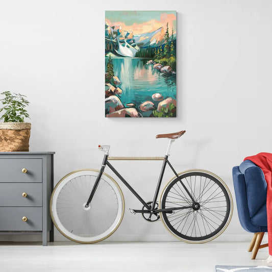 Lake Tahoe Scenic Panorama - Canvas Wall Art Living Room