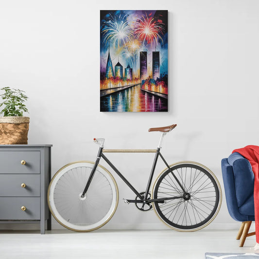 Montreal Fireworks Festival - Canvas Wall Art Living Room