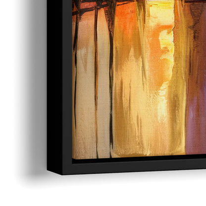 Austin Moody Cityscape - Close-Up Black Frame Canvas