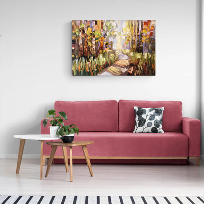 Grand Rapids Seasonal Foliage - Canvas Wall Art Living Room