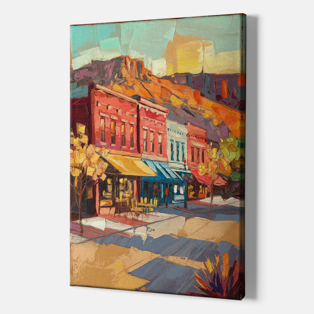 Bisbee Quaint Downtown View - Canvas Wall Art Indoor