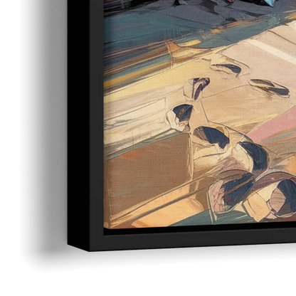 Huntington Beach Surfboards - Close-Up Black Frame Canvas