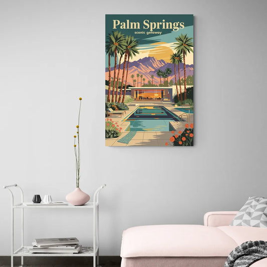 Palm Springs Scenic Getaway - Canvas Wall Art Living Room