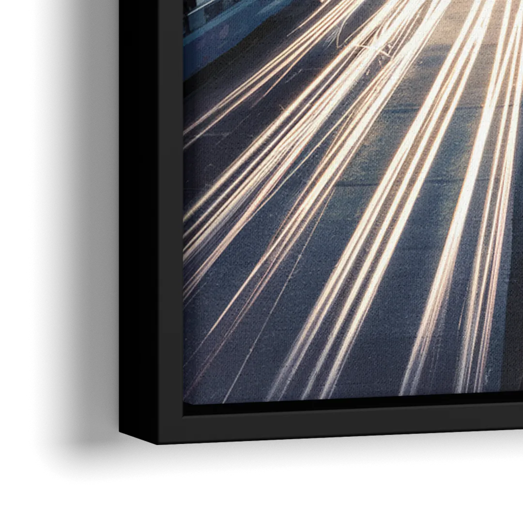 Atlanta Downtown Landmarks - Close-Up Black Frame Canvas