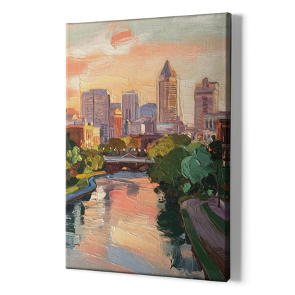 Richmond Downtown Charm - Canvas Print Art Sides