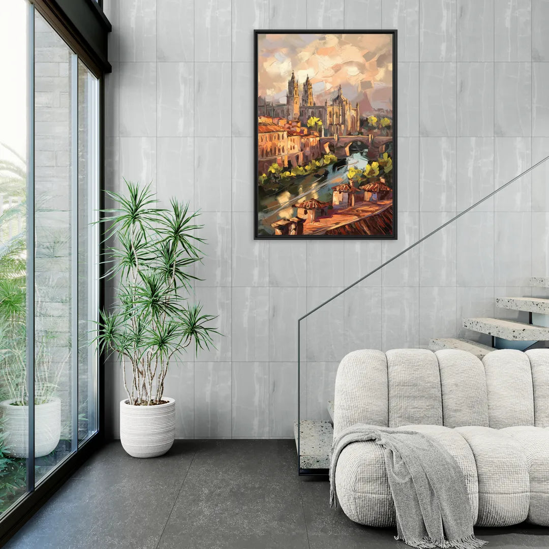 Toledo Historic Downtown - Living Room Black Frame Canvas