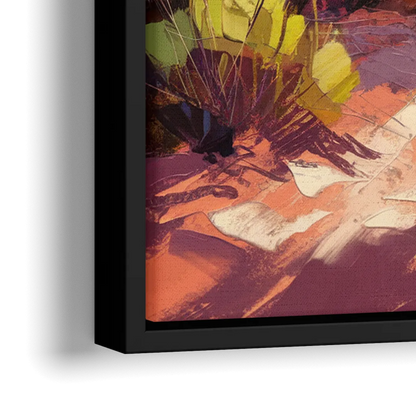 Santa Fe Desert Trail - Close-Up Black Frame Canvas