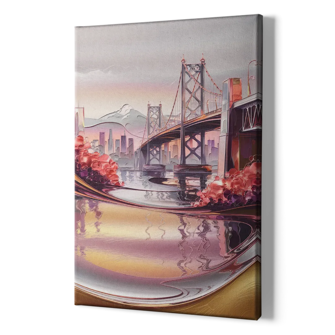 Portland Oregon Bridges - Canvas Print Art Sides
