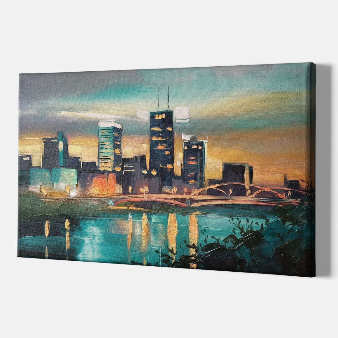 Des Moines Urban Charm - Canvas Wall Art Indoor
