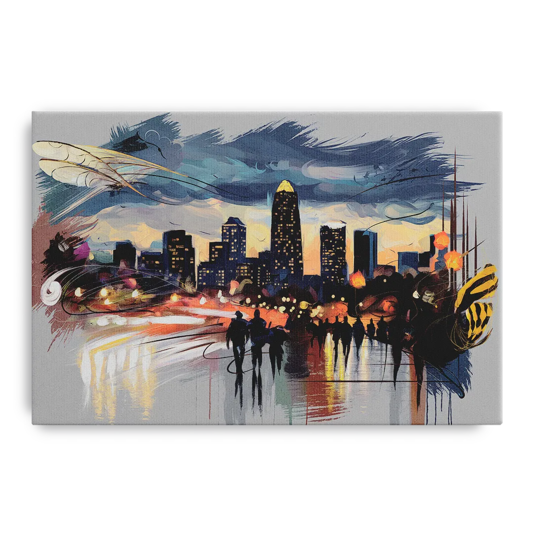 Charlotte Hornets Tribute - Canvas Wall Art