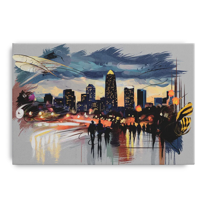 Charlotte Hornets Tribute - Canvas Wall Art