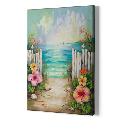 Key West Nautical Charm - Canvas Print Art Sides
