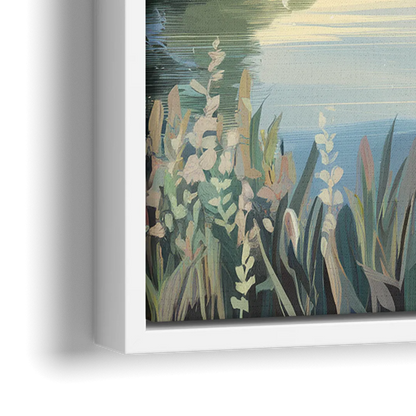 Huntsville Tennessee River Serenity - Close-Up White Frame Canvas