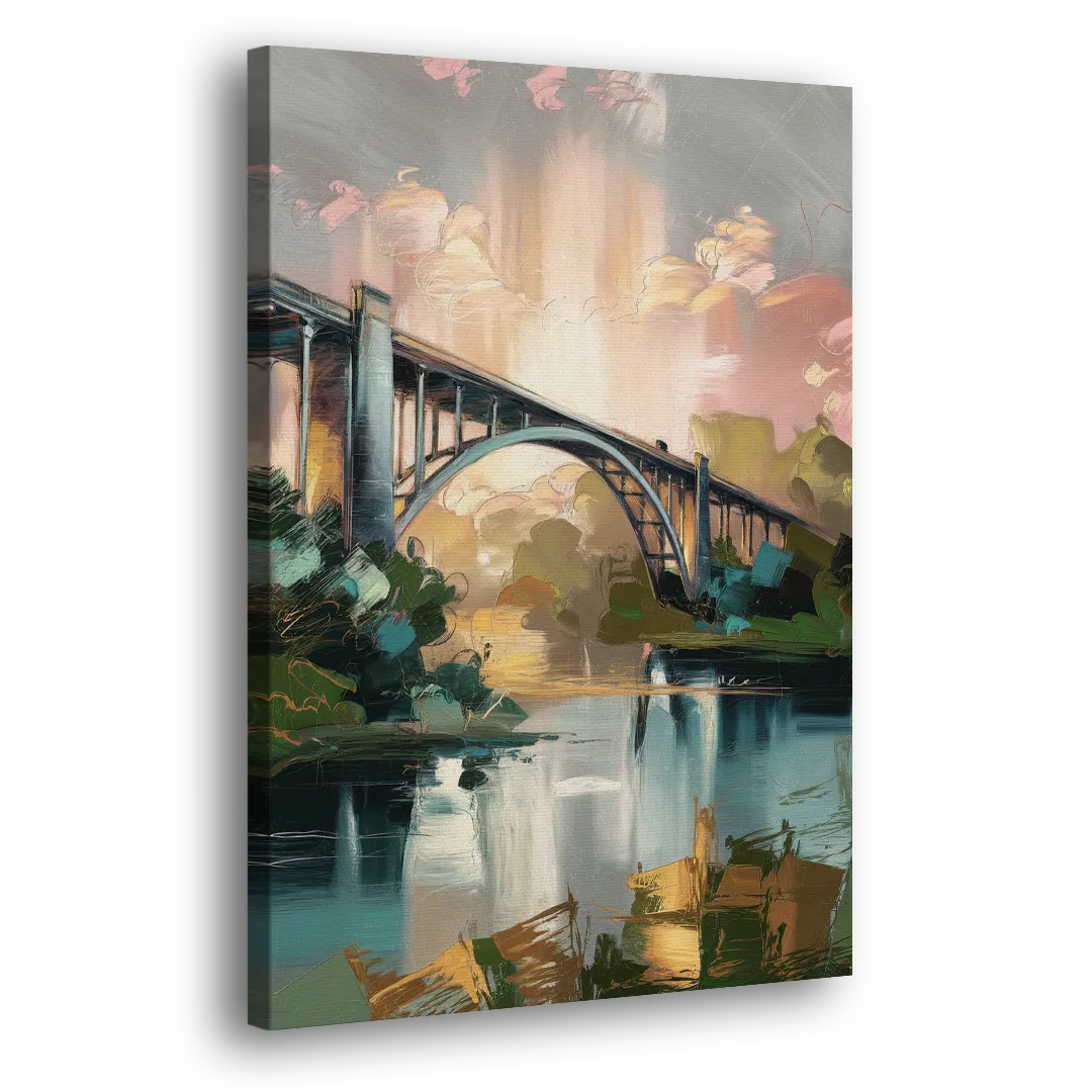 Augusta Iconic Bridge View - Canvas Print Art Sides