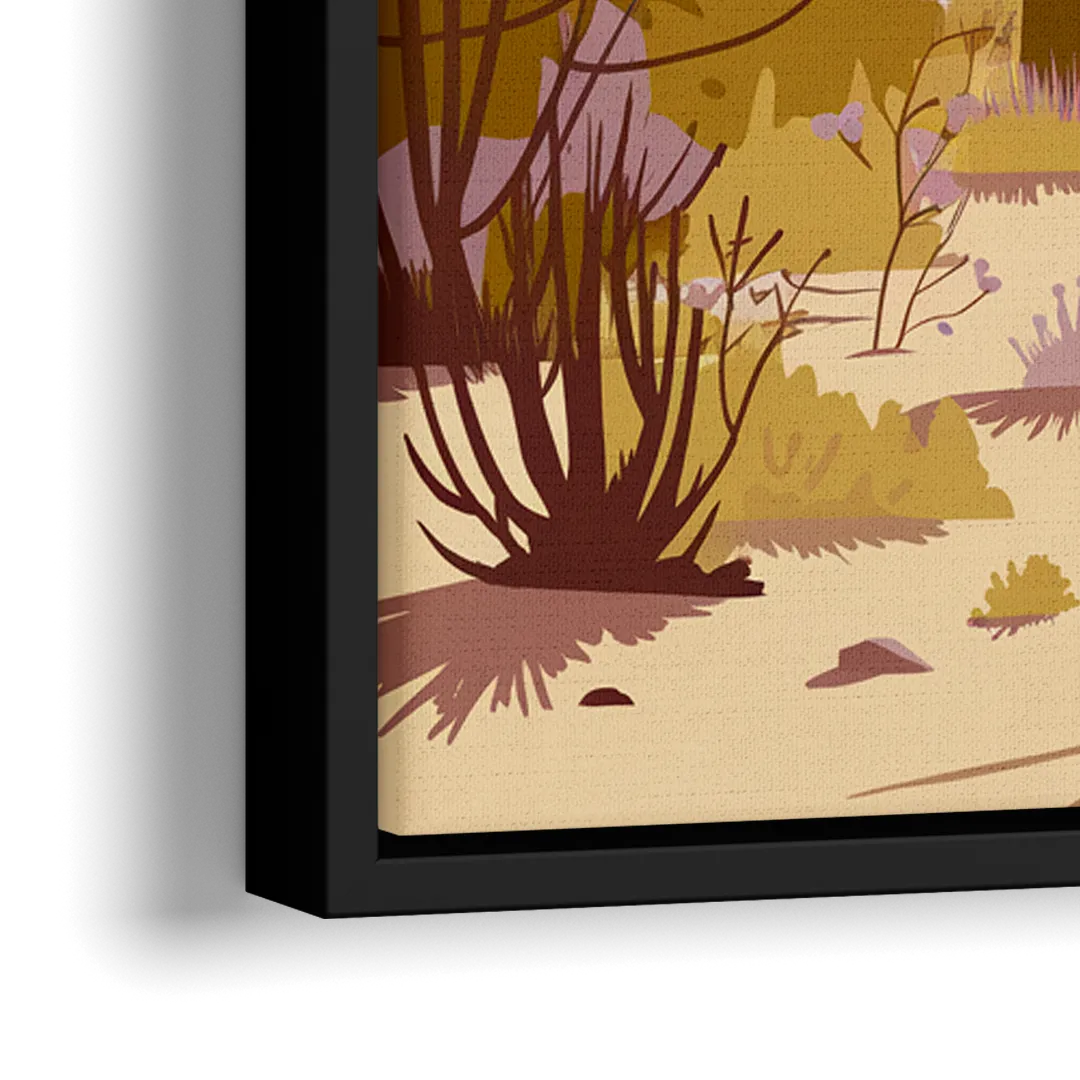 Tucson Mountain Views - Close-Up Black Frame Canvas