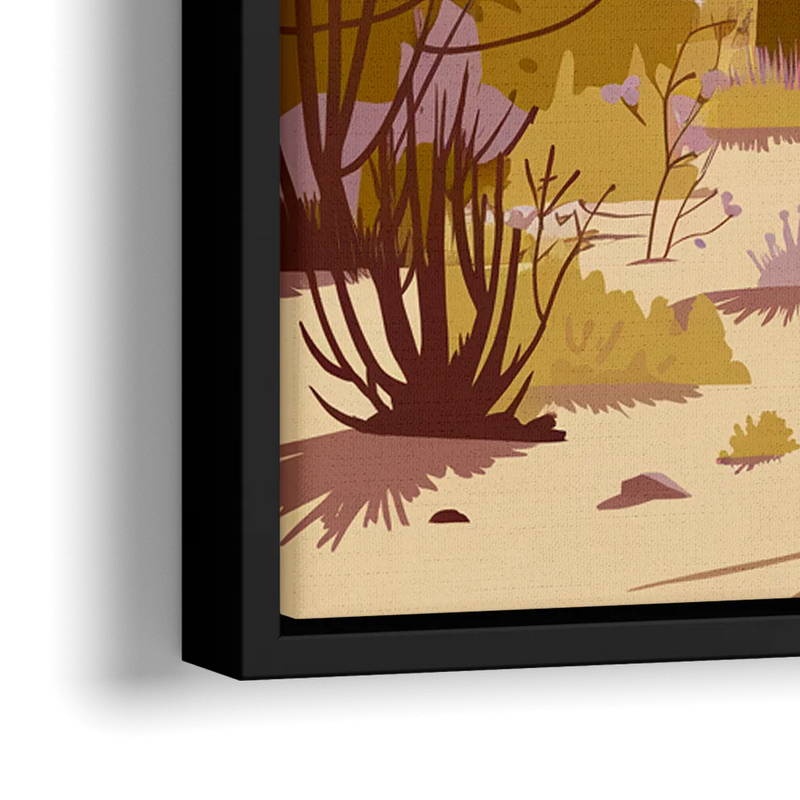 Tucson Mountain Views - Close-Up Black Frame Canvas