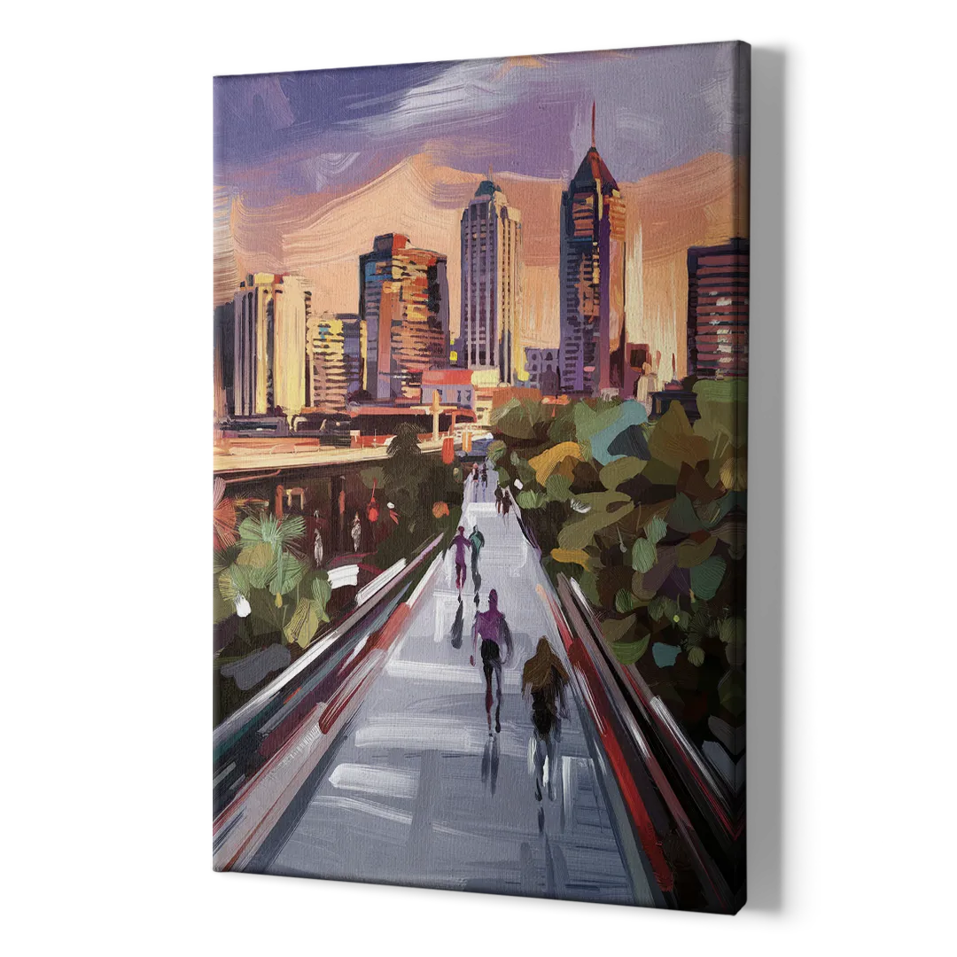 Atlanta Beltline Artwork - Canvas Print Art Sides