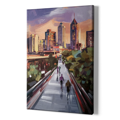 Atlanta Beltline Artwork - Canvas Print Art Sides