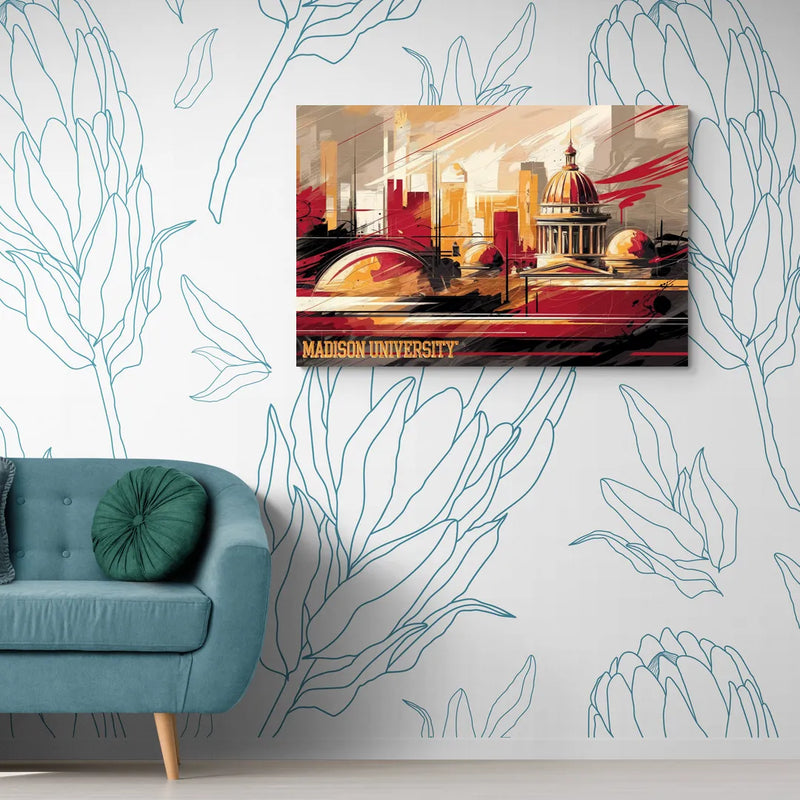 Madison University Spirit - Canvas Wall Art Living Room