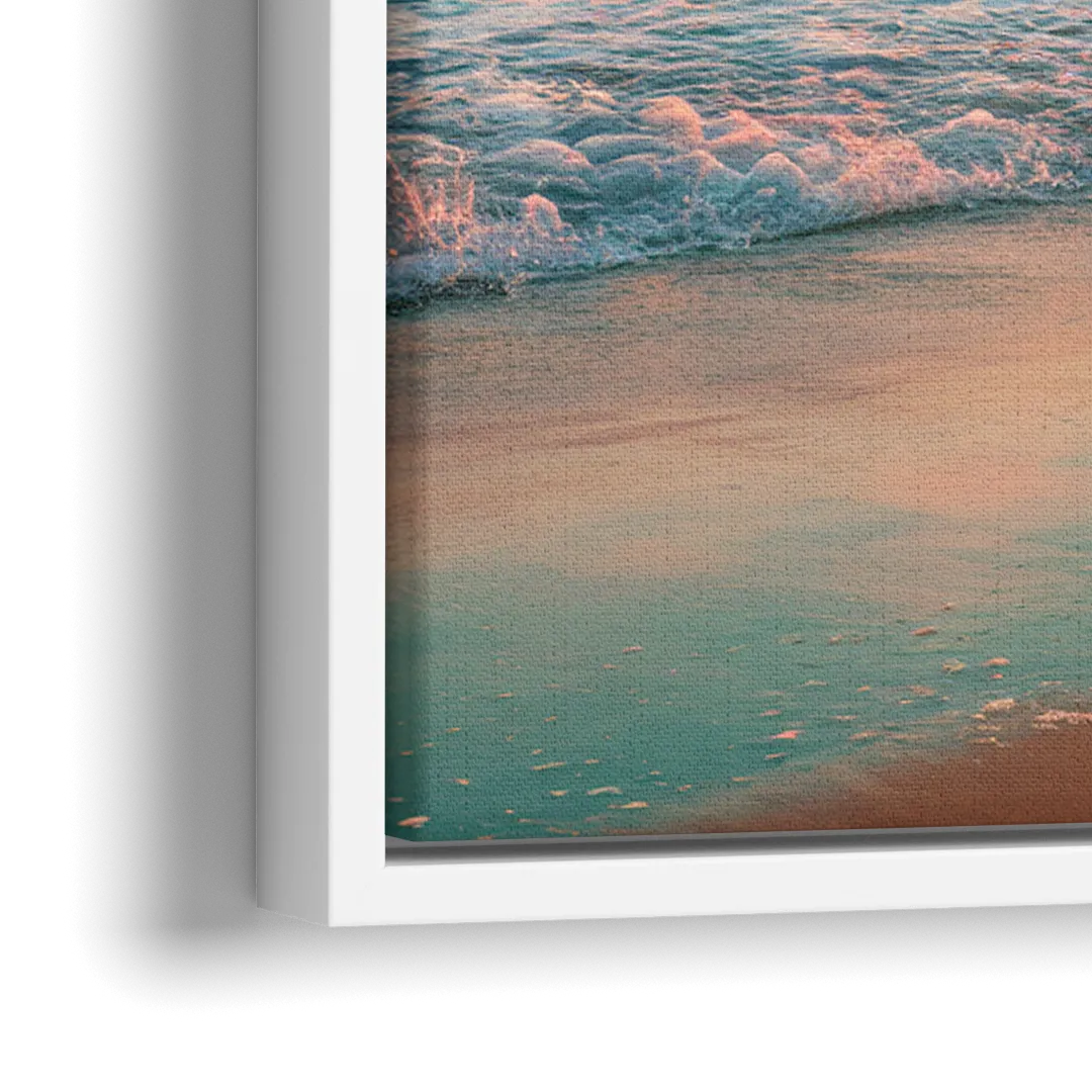 Corpus Christi Padre Island - Close-Up White Frame Canvas