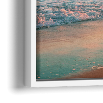 Corpus Christi Padre Island - Close-Up White Frame Canvas