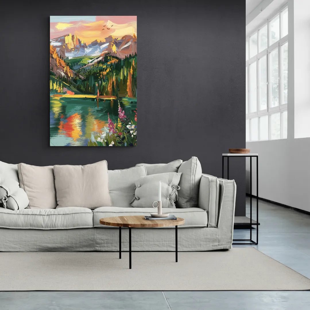 Colorado Springs Rocky Mountain Beauty - Canvas Wall Art Living Room