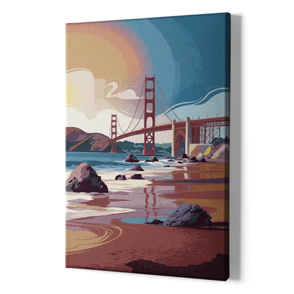 San Francisco Coastal Beauty - Canvas Print Art Sides
