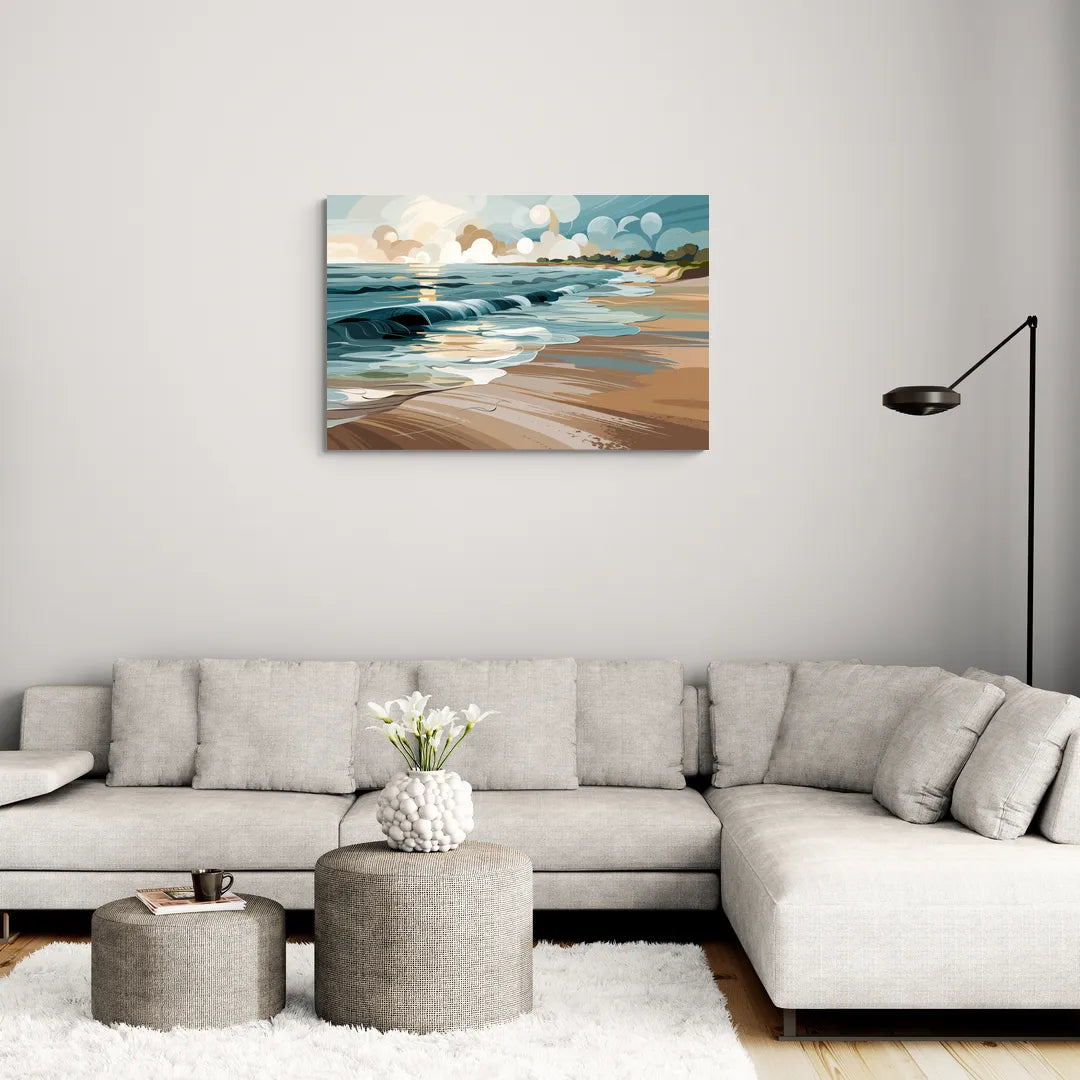 Mobile Coastal Vibes - Canvas Wall Art Living Room