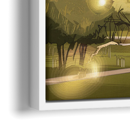 Austin Seaholm District - Close-Up White Frame Canvas