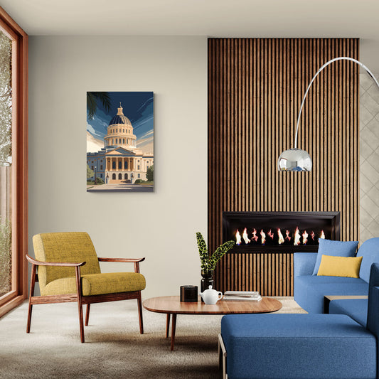 Sacramento Capitol Building - Canvas Wall Art Living Room