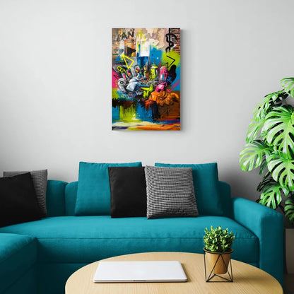 Austin Graffiti Street Style - Canvas Wall Art Living Room