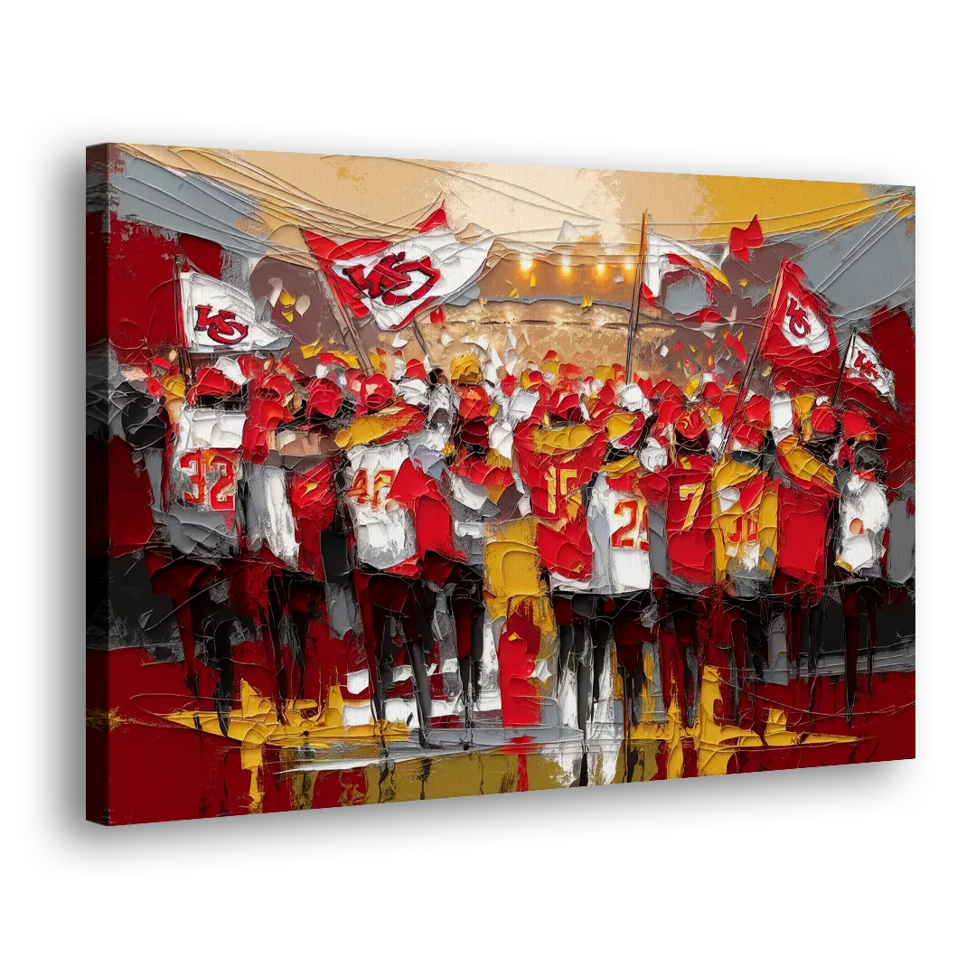 Kansas City Chiefs Fans Gathering - Canvas Print Art Sides