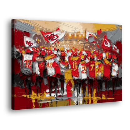 Kansas City Chiefs Fans Gathering - Canvas Print Art Sides