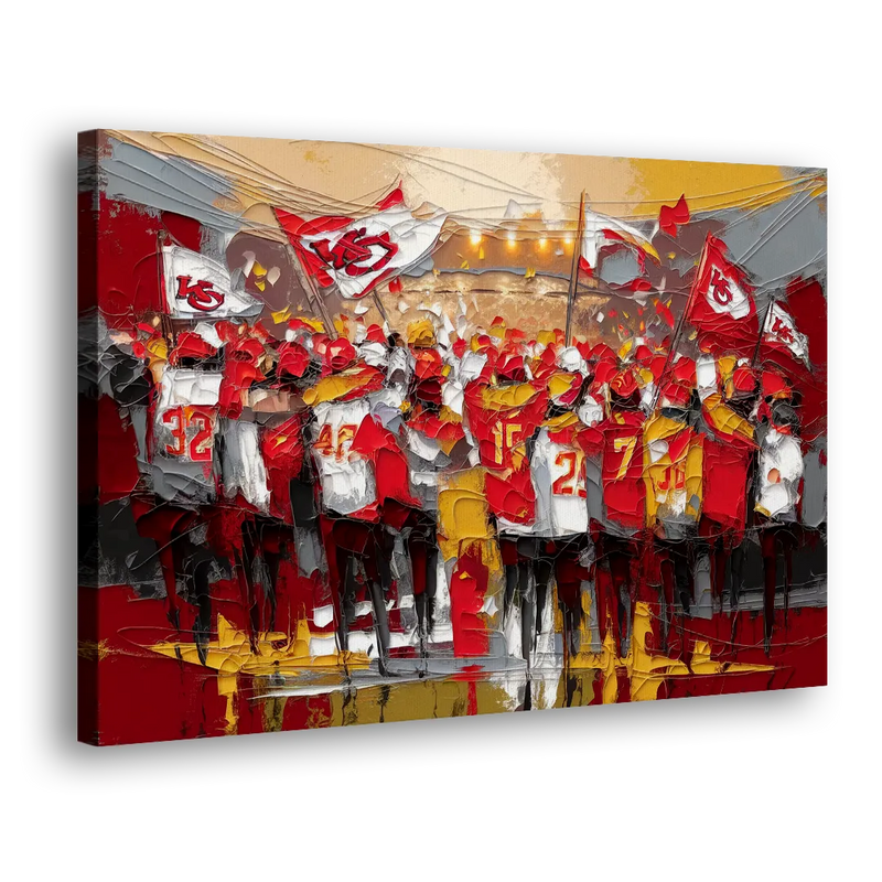 Kansas City Chiefs Fans Gathering - Canvas Print Art Sides