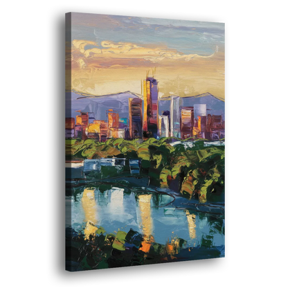 Ashland Skyline at Sunset - Canvas Print Art Sides