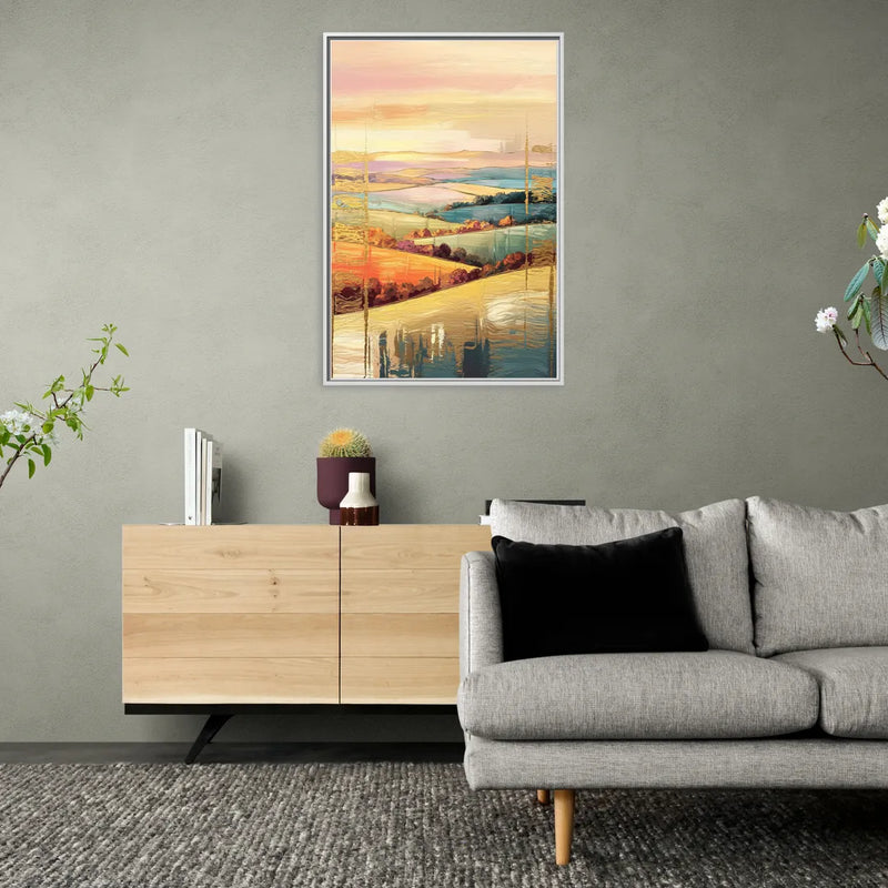 Burlington Scenic Horizons - Living Room White Frame Canvas