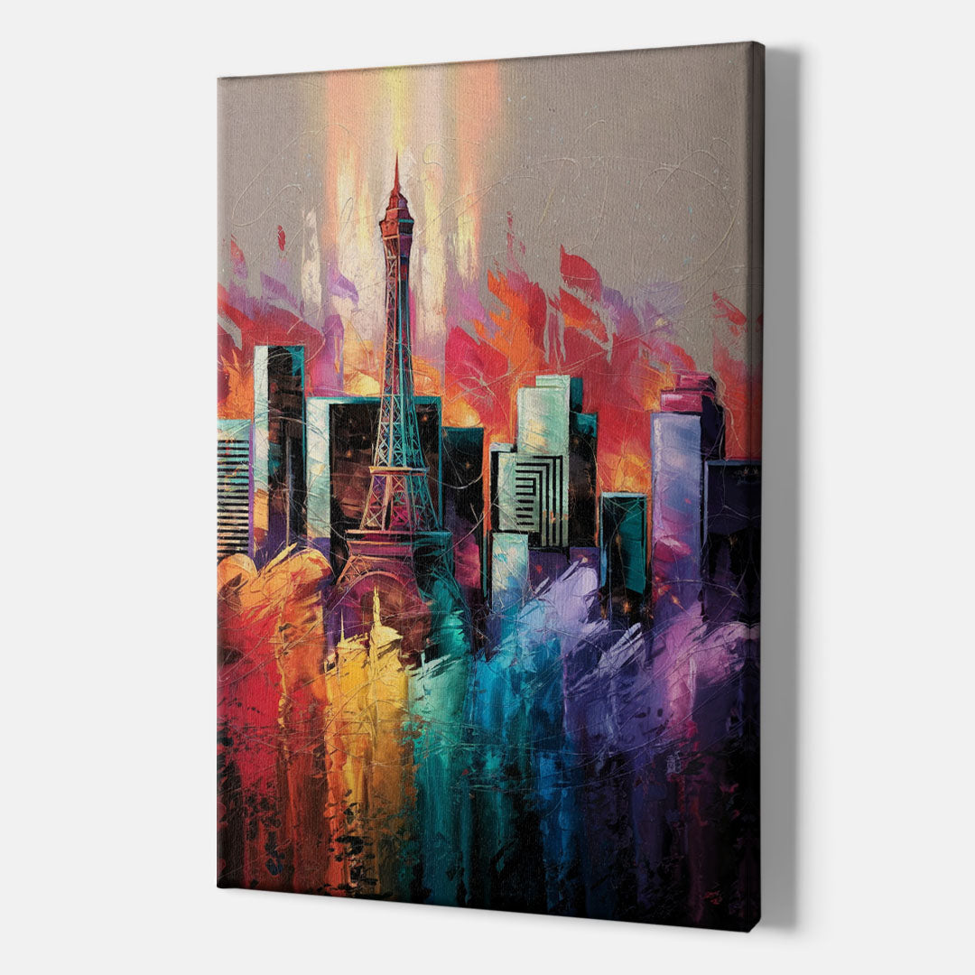 Las Vegas City Skyline - Canvas Wall Art Indoor