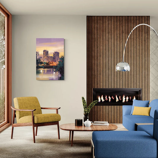 Providence Downtown Horizon - Canvas Wall Art Living Room