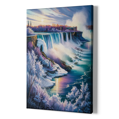 Niagara Falls Winter Freeze - Canvas Print Art Sides