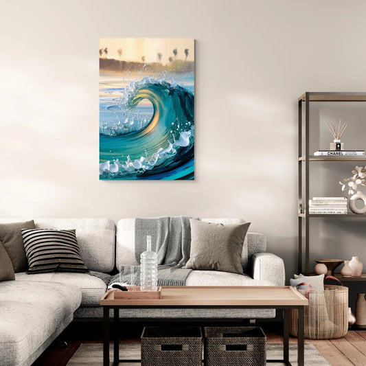 San Diego Ocean Waves - Canvas Wall Art Living Room