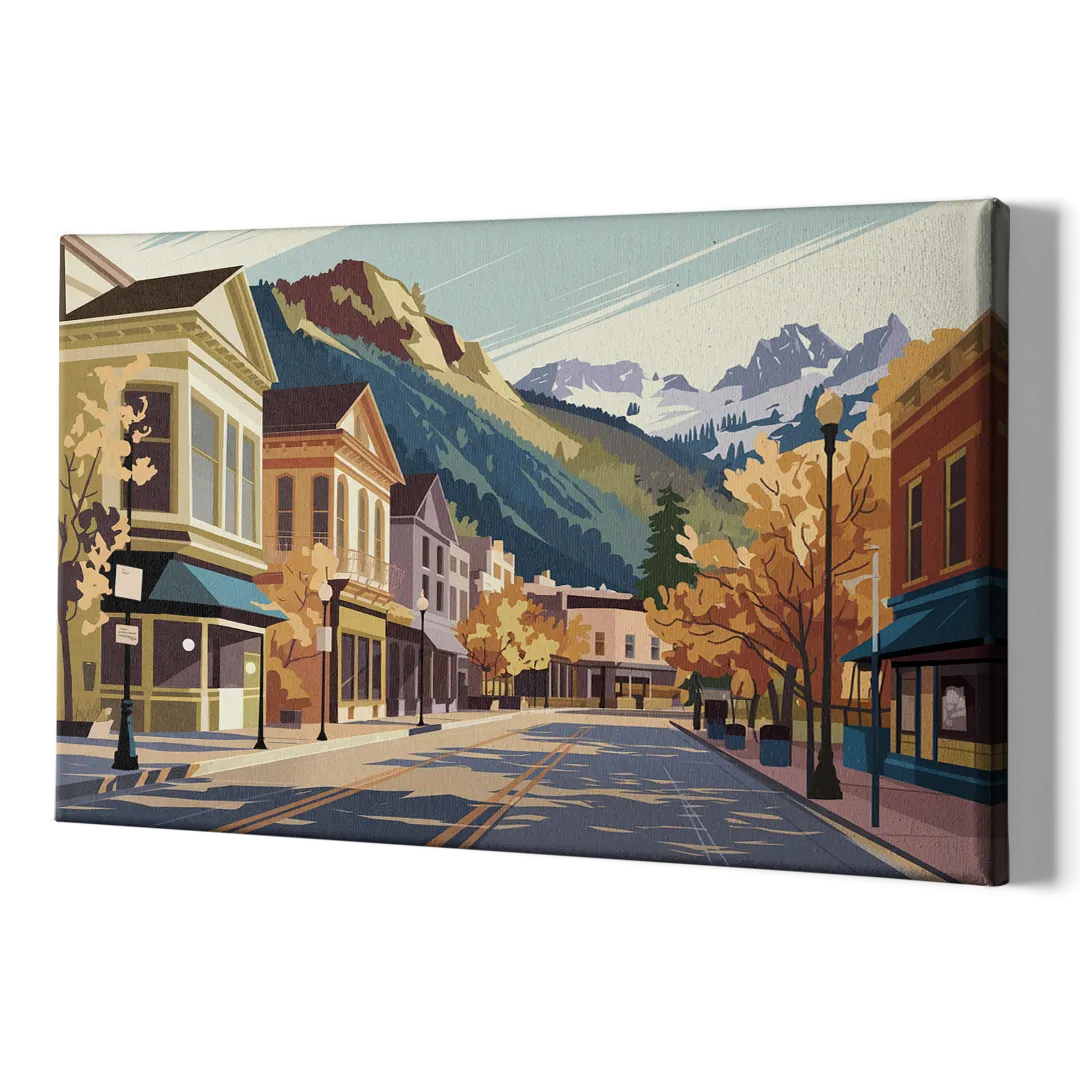 Telluride Historic Main Street - Canvas Print Art Sides
